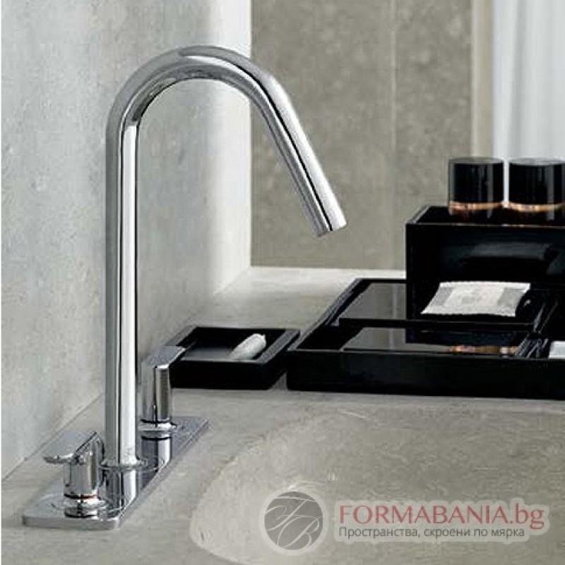 Haji Gallery,Axor,Axor Citterio M 3-Hole Basin Mixer With Lever Handles And Plate (Discontinued),Bathroom Mixers.