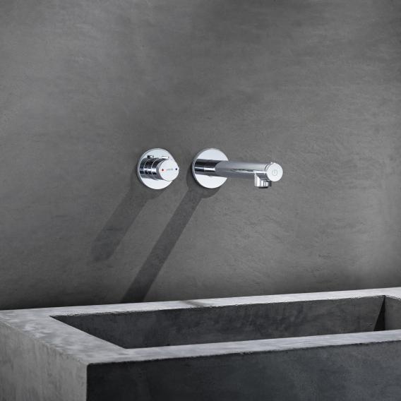 Haji Gallery,Axor,Axor Uno Select Basin Mixer For Concealed Wall-Mounted 220  Brushed Nickel,Bathroom Mixers.
