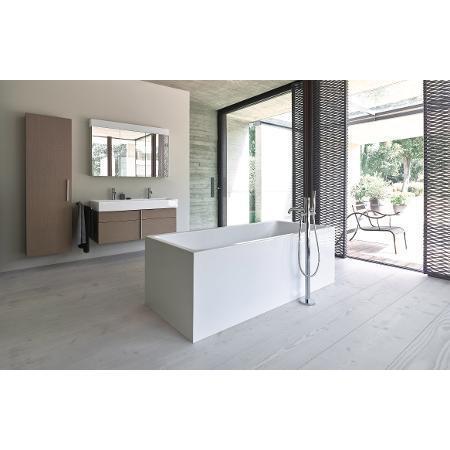 VERO Vanity Unit Wall Mounted 43.1X65 For Basin 045470 1 Pull Out Compartment  - European Oak  (Furniture Unit Only - Basin To order Separate),Bathroom Cabinets,DURAVIT,Haji Gallery.