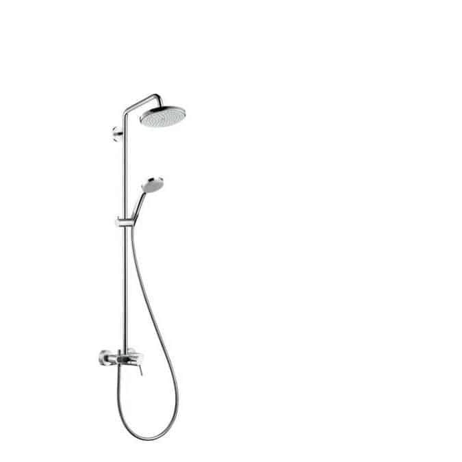 Haji Gallery,HANSGROHE,Croma Shower Pipe 220 Air 1 Jet With Single Lever Mixer Shower Head Size 220 Mm,Showers.