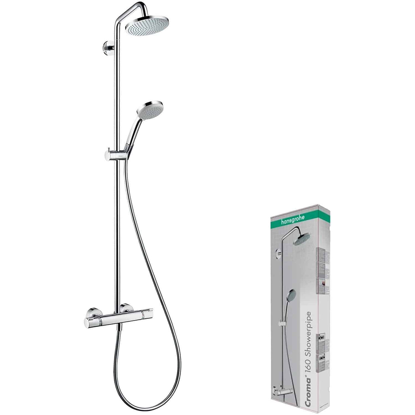 Haji Gallery,Hansgrohe,Croma Shower Pipe 160 1jet with Thermostat,Showers.