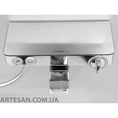 Shower Tablet Select 300 Thermostatic Bath Mixer For Exposed  White/Chrome,Bathroom Mixers,Hansgrohe,Haji Gallery.