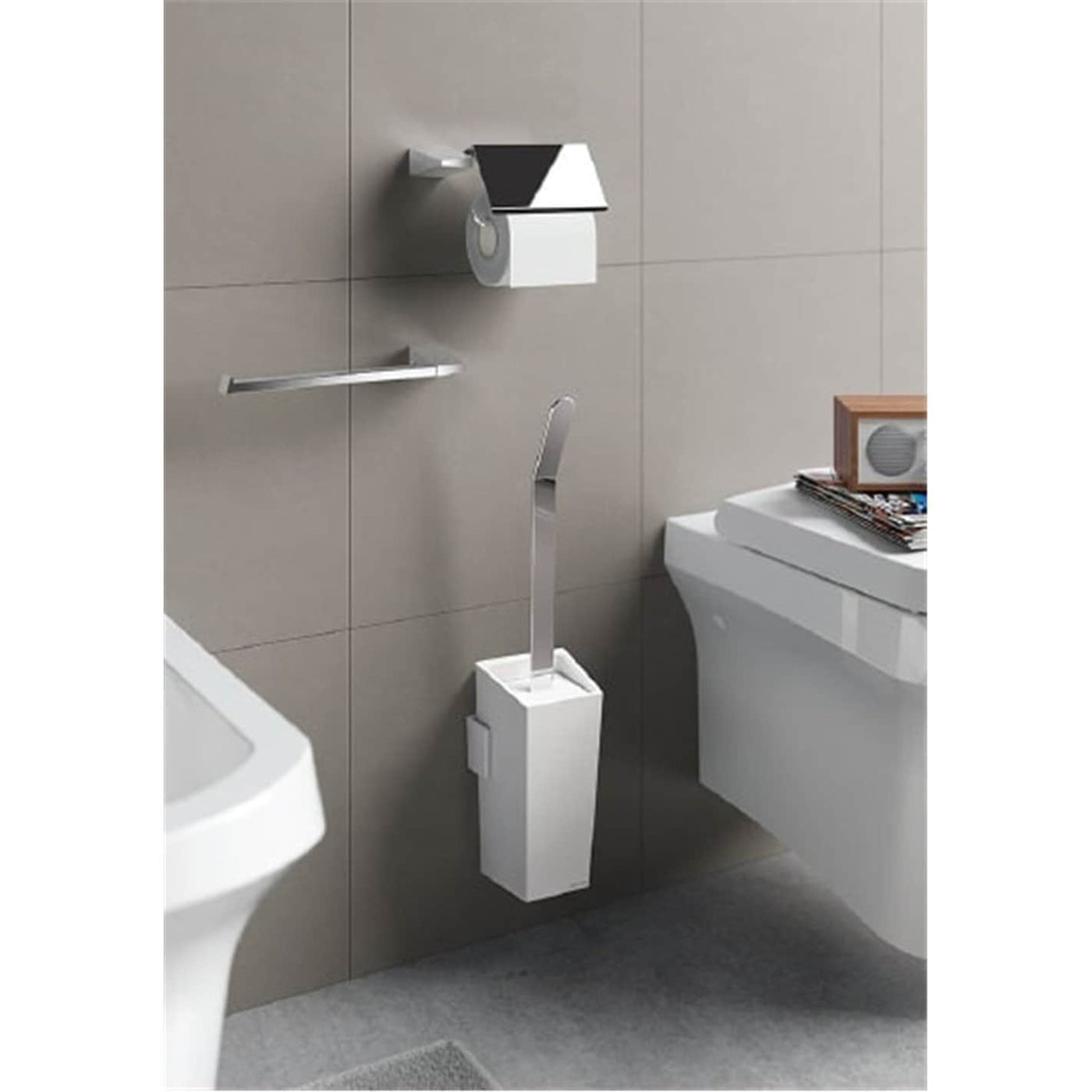 S2 Toilet Roll Holder With Cover,Accessories,Sonia,Haji Gallery.