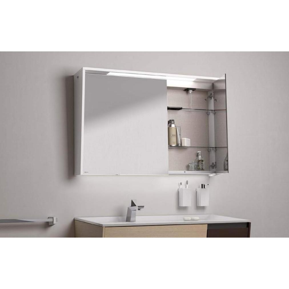 Scalene Mirror 70x70 Cm With LED Light - White,Accessories,Sonia,Haji Gallery.