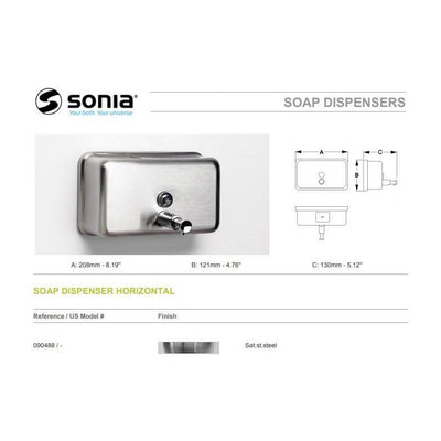 Techno Project Soap Dispenser - Horizontal,Accessories,Sonia,Haji Gallery.