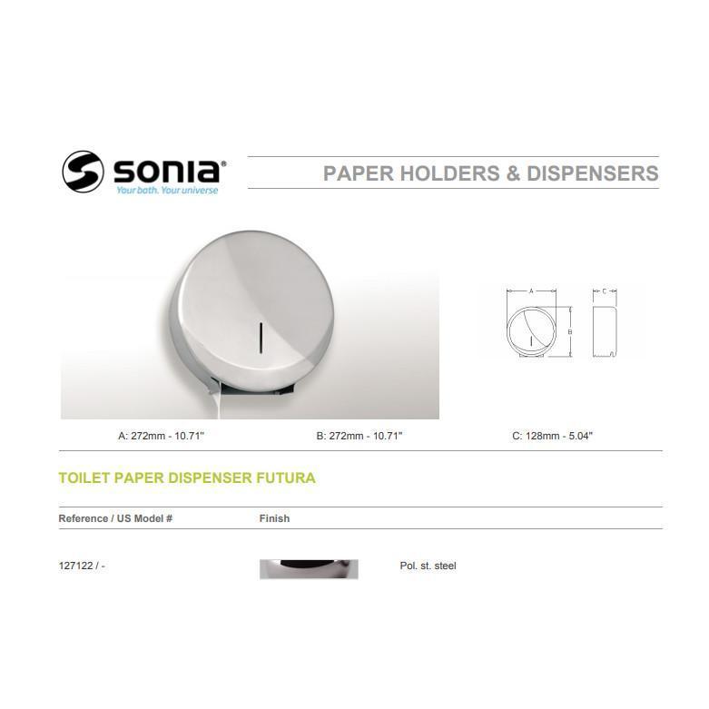 Techno Project Wall Mounted Paper Towel Dispenser - Polished Stainless Steel,Accessories,Sonia,Haji Gallery.