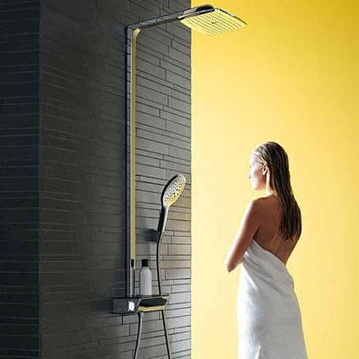 Raindance E Shower Pipe 360 1jet with Bath Thermostat,Showers,Hansgrohe,Haji Gallery.